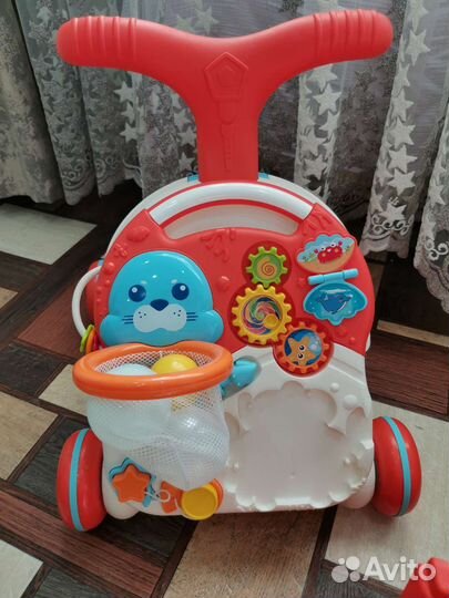 Ходунки каталка детские, бизиборд столик + юла