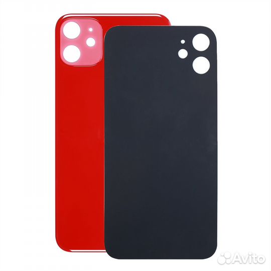 Задняя крышка для iPhone 11 (красный) (c увеличенн