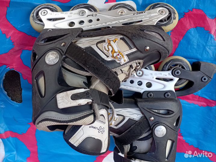 Ролики коньки детские explore авес-7 р. 33-36