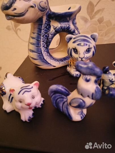 Фигурки гжель СССР