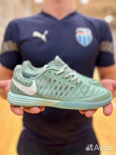 Футзалки Nike Lunar Gato2 Light Green детские