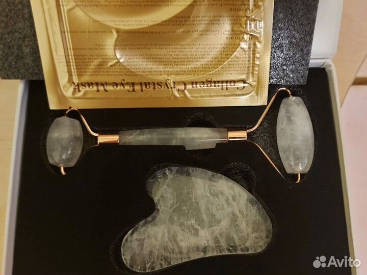 Скребок и ролик гуаша массажные для лица