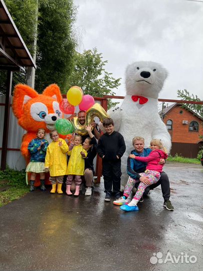 Белый мишка, Лисёнок поздравление