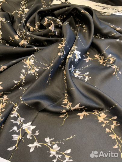 Шелковый платок шаль Loro piana черный