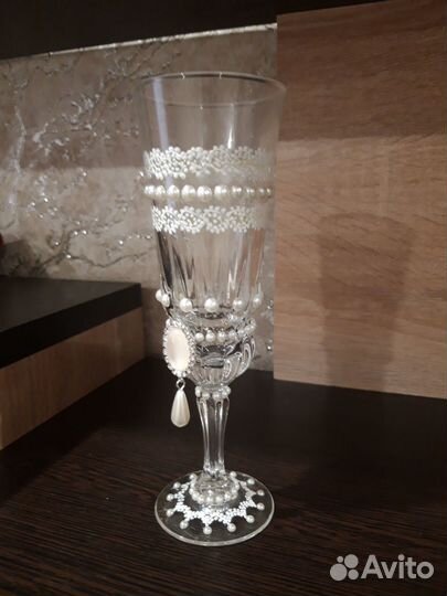 Свадебные бокалы ручной работы