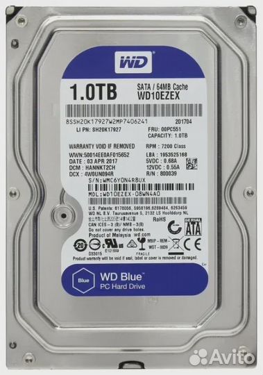 Жёсткий диск (HDD) Western digital WD10ezex