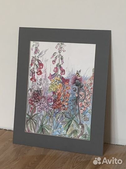 Картина акварель цветы