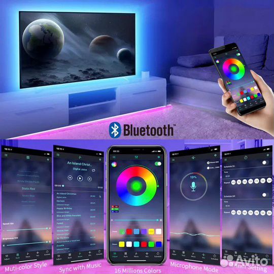 Светодиодная лента для телевизора и интерьера