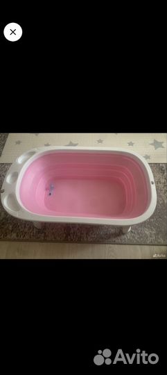Ванночка для купания складная с матрасиком