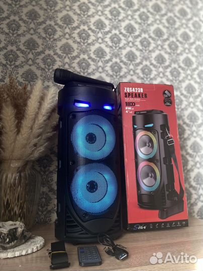 Новая колонка беспроводная блютуз + караоке