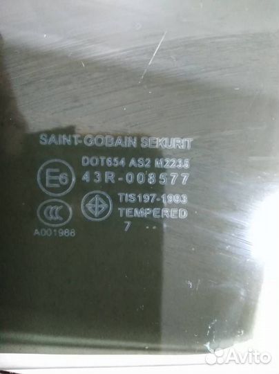 Стекло двери задней левой Mazda Mazda 3 BK 2002-20