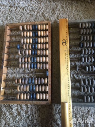 Счеты деревянные бухгалтерские СССР за 2 шт