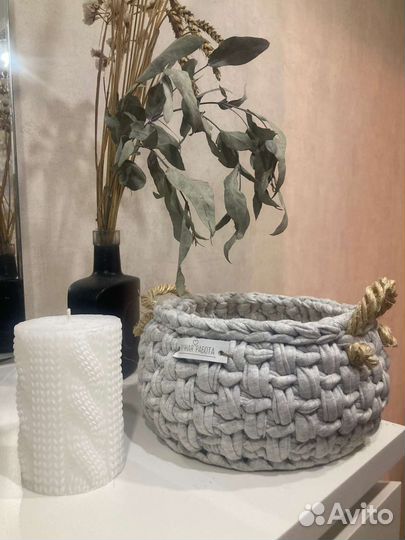 Корзина вязаная, подарок, Hand Made