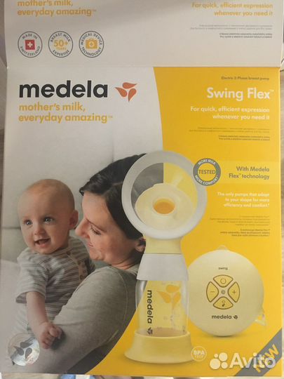 Молокоотсос medela swing flex электрический