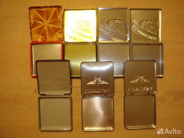 Коробка портсигар жестяная