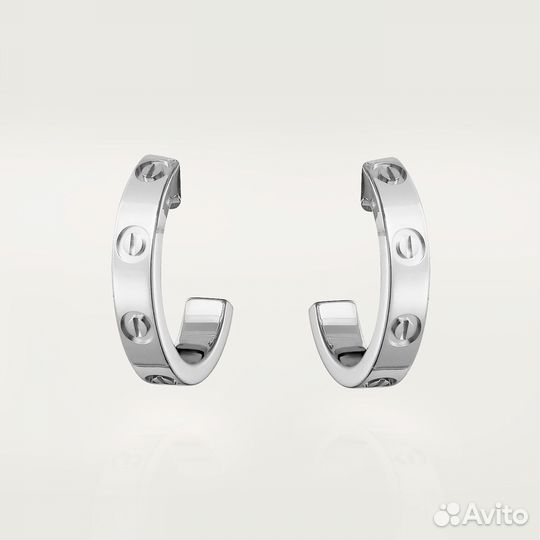 Серьги Cartier Love Белое золото Ref. B8028900