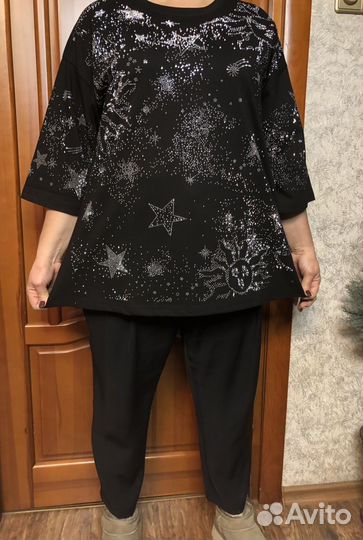 Нарядный свитшот/ туника Корея большого размера