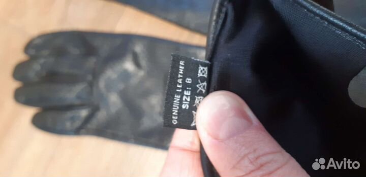 Перчатки кожаные женские 8 размер новые