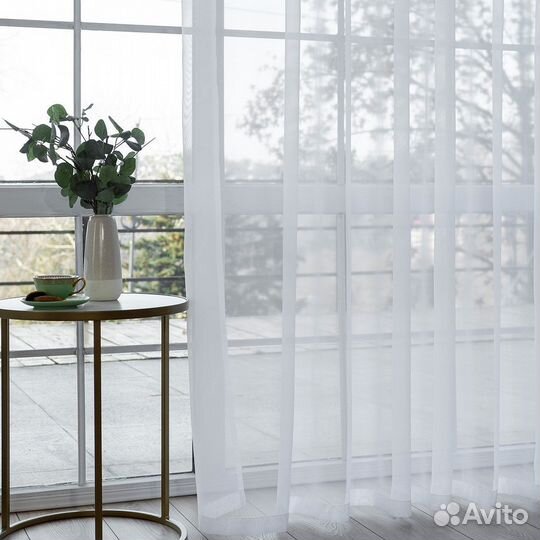 Тюль Вуаль белый