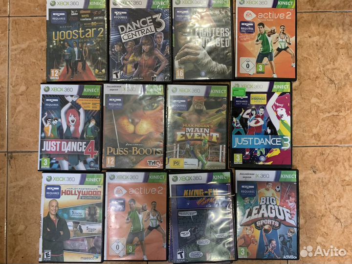 Диски новые X-box 360 Kinect