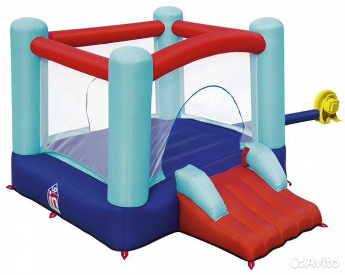 Детский надувной батут с горкой