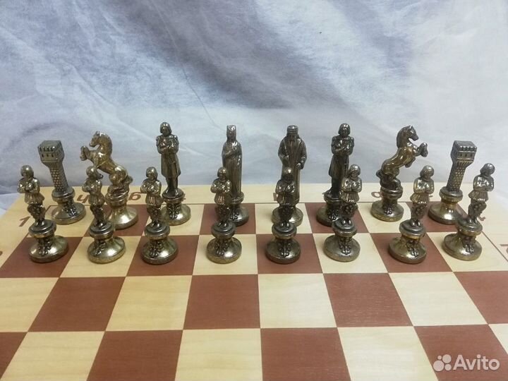 Шахматы подарочные Фигуры бронза Manopoulos Греция