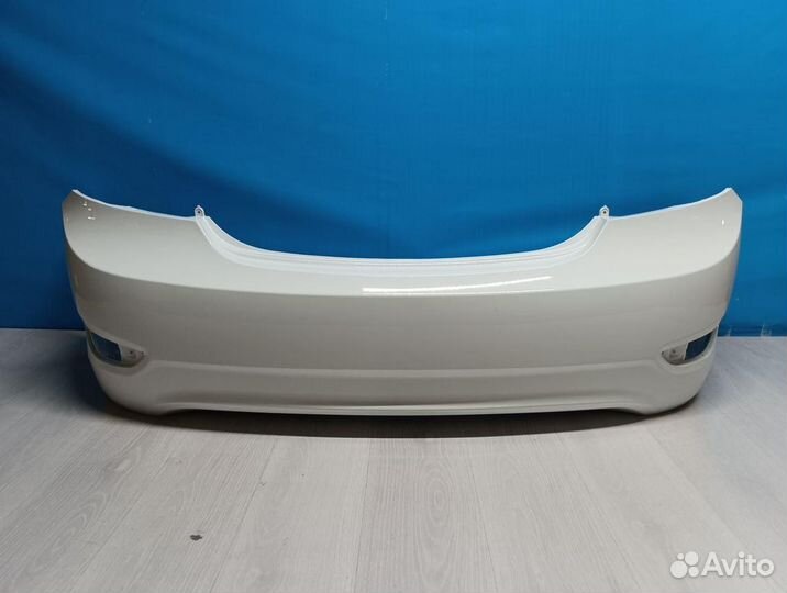 Hyundai solaris 1 седан задний бампер белый