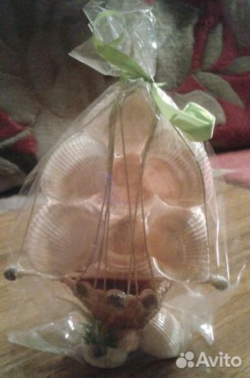 Парусник,сюрприз из ракушек