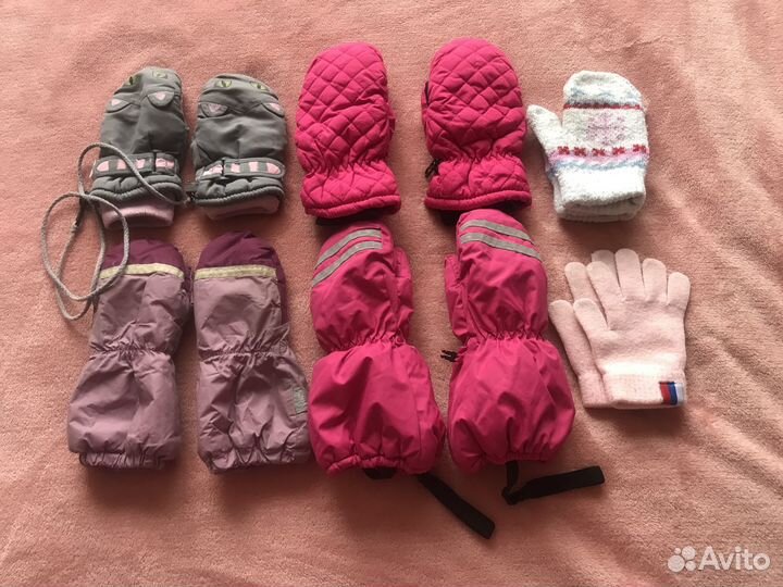 Краги и варежки для девочек пакетом