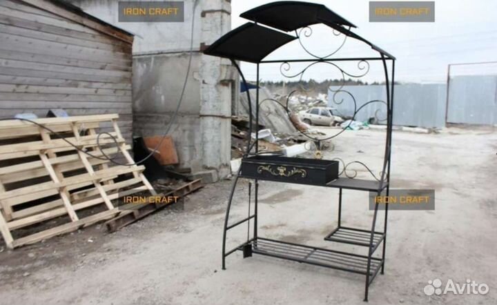 Мангал с крышей