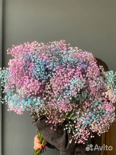 Цветы,букет с доставкой из гипсофил