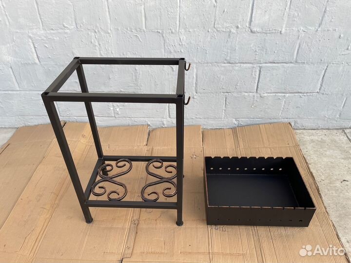 Мангал № 0018/4 можно использовать дрова