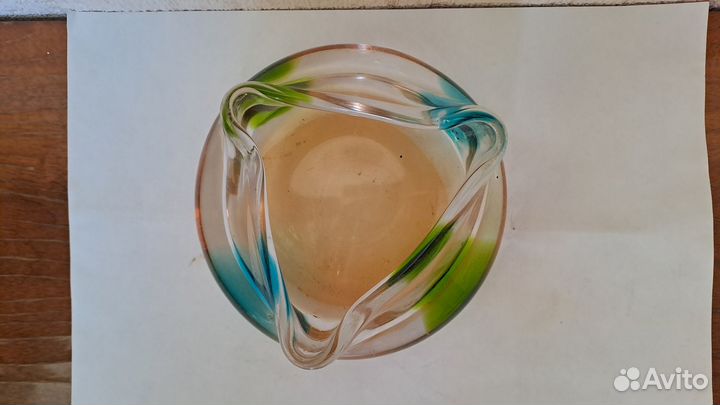 Пепельница конфетница цветное стекло