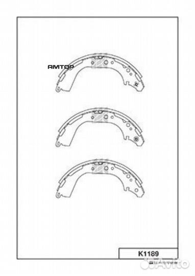 Kashiyama K1189 Колодки тормозные барабанные Kashi