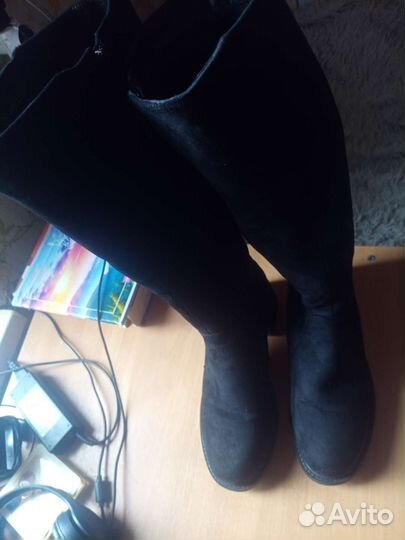 Сапоги замшевые новые