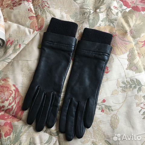 Перчатки женские кожаные утеплённые на узкую руку