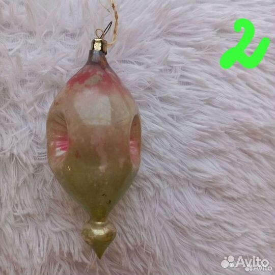 Сосульки елочные игрушки с прожектором СССР стекло