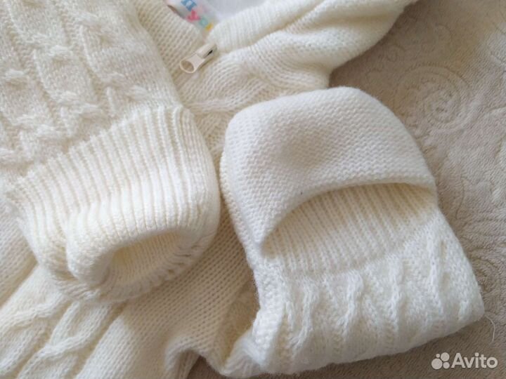 Конверт вязаный шерстяной