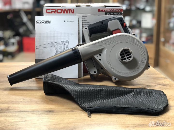 Аккумуляторная воздуходувка crown (без акб и зу)