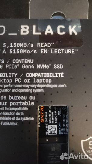 SSD Wd black sn770 1tb