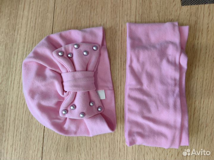 Комплект шапка и снуд тонкие на лето