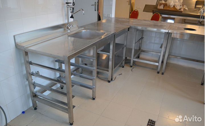 Столы, мойки из нержавейки 0,6м-1,8м б/у и новые
