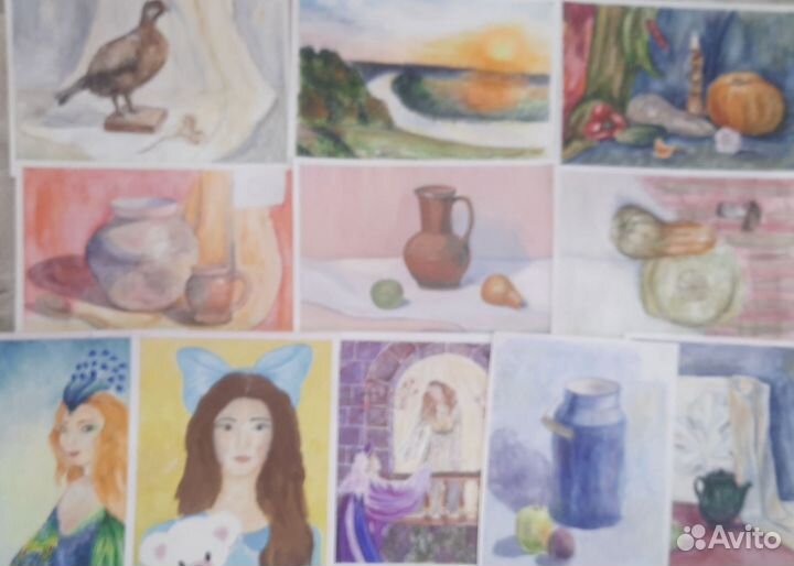 Картины акварелью и гуашью