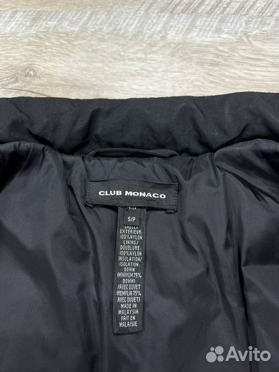 Женский чёрный плотный пуховик куртка Club Monaco