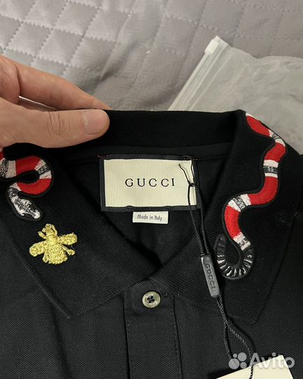 Поло Gucci Snake Black