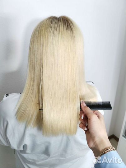 Кератиновое выпрямление волос