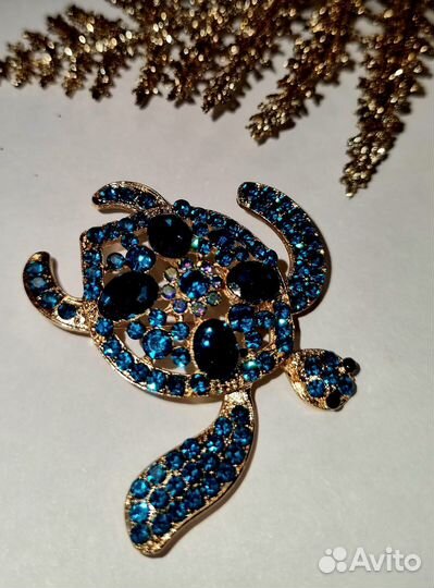 Брошь скрипка черепаха