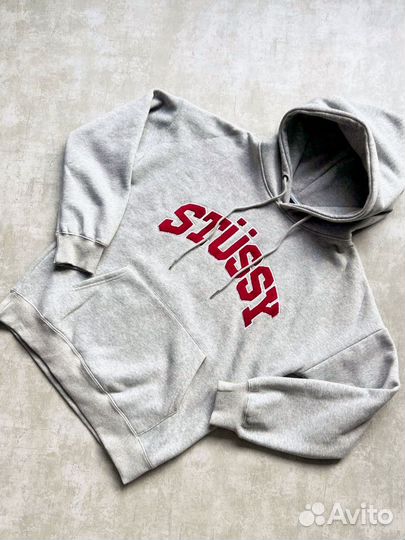 Худи stussy серое