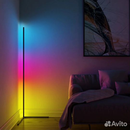 Угловой светодиодный светильник RGB