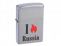 Зажигалка Zippo I Love Russia, новая